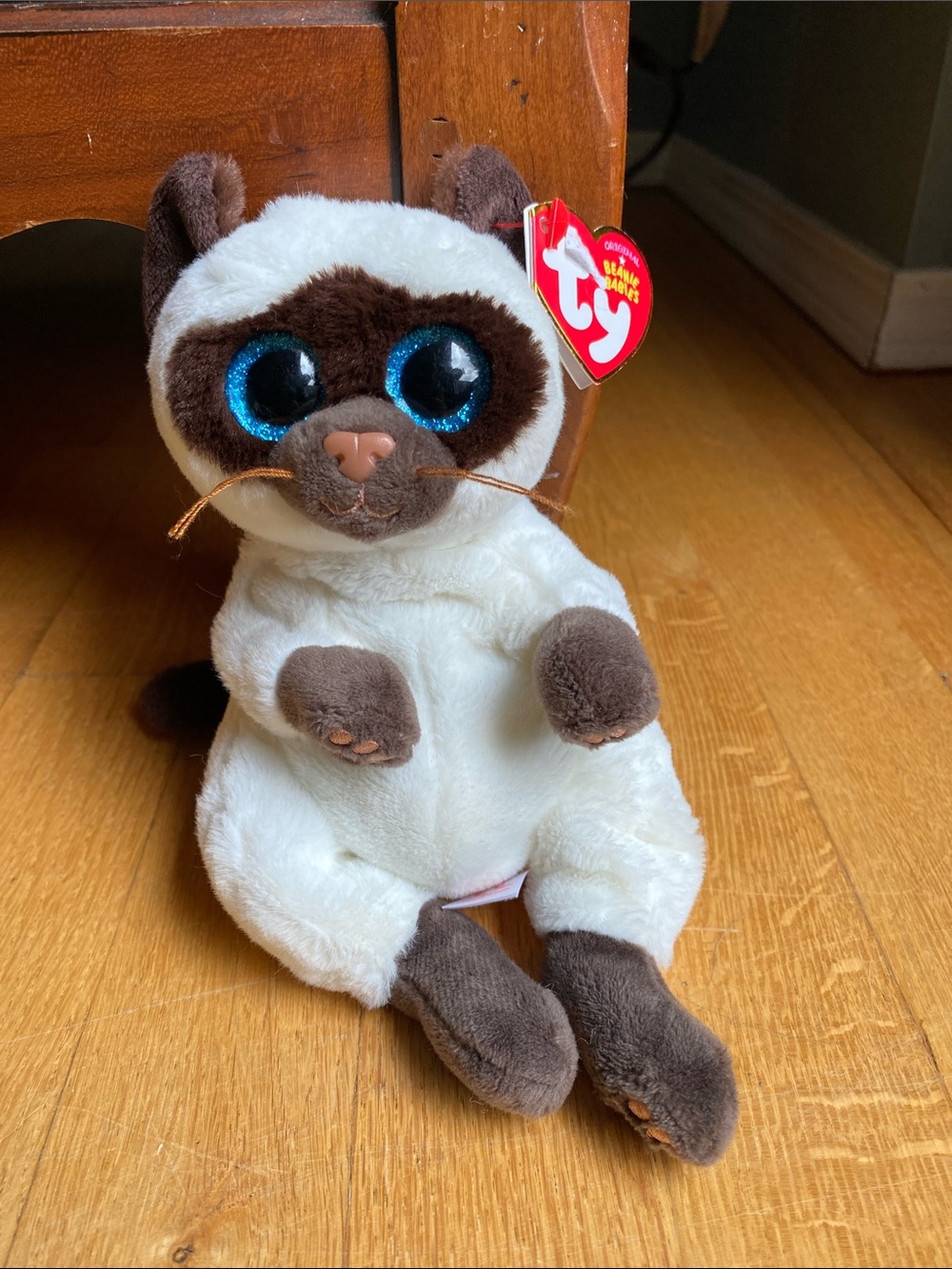 Ty Beanie Baby Bellies - MISO the Siamese Cat (6 inch) Stuffed Plush Toy MWMTs